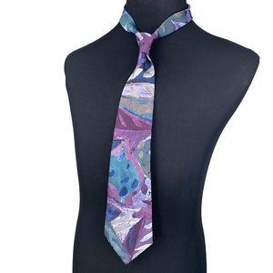 WINDRIDGE Purple Water Color Tie